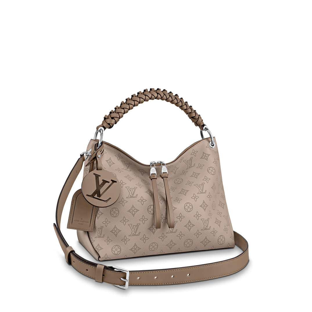 Louis Vuitton BEAUBOURG HOBO MM Mahina Handbag M56084 Galet Gray